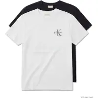 Calvin Klein Ss 30s Classic Micro Tee Bright White/oatmeal Taglia: S | Magliette basic Outlet | Uomo | Bianco