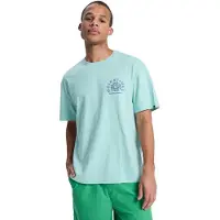 Quiksilver Curve Palm T-shirt Uomo (L, blu)