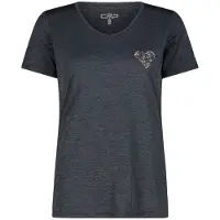 CMP Women's Light Melange T-Shirt Maglia funzionale Donna (42, blu)