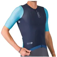 Castelli Corretto Jersey Maglietta da ciclismo Uomo (XXL, blu)