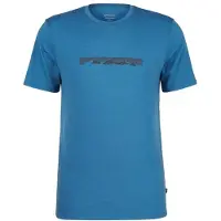 Stoic Merino155 LaholmSt. Print T-Shirt Ridge Maglia merino Uomo (3XL, blu)
