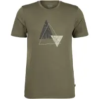 Stoic Merino155 LaholmSt. Print T-Shirt Peak Maglia merino Uomo (S, olivia)