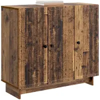 vidaXL Credenza in legno riciclato 89 x 34,5 x 80 cm in materiale derivato dal legno