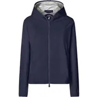Save the Duck Giubbotto donna con cappuccio stella, colore blu