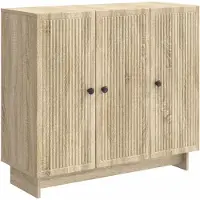 vidaXL Credenza in rovere Sonoma 89 x 34,5 x 80 cm in materiale derivato dal legno