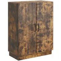vidaXL Credenza laterale in legno impiallacciato effetto noce, 66 x 34,5 x 87 cm