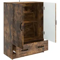 vidaXL Credenza in rovere affumicato 66 x 34,5 x 92 cm in materiale derivato dal legno