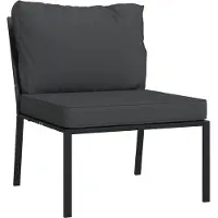 vidaXL set di 11 pezzi per salotto da giardino con cuscini in acciaio grigio