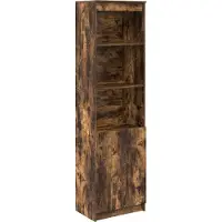 Syfax Credenza Rovere Fumo 50x35x180 cm in Legno Multistrato