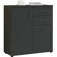 Preisbrecher Comodà >BC 1040< 2 ante, 2 cassetti, antracite - 80x84x35 cm (LxAxP)