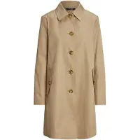 Lauren Apparel per donna. 297967121002 cappotto a quadri beige in misto cotone (XXL), Casual