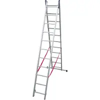 Facal Scala Stilo Alluminio Doppia/Estensibile Gr En 131 - 2x11 gr. cm.314-510h. Kg.17 base cm.96 (SL310-2)