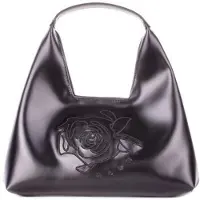 MARNI Borsa in pelle sintetica con fiore ricamato