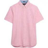 Superdry per uomo. M4011101A Camicia Oxford Preppy a maniche corte a righe corallo (XXL), Casual, Cotone, Manica corta