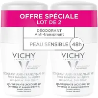 VICHY Deodorante Antitraspirante 48H Sensitive Roll-on 2 x 50 ml — Antitraspirante