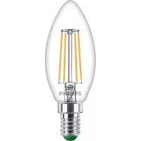 Philips Lampadina LED E14 B35 2,3W 485lm 2700K a filamenti, confezione da 3