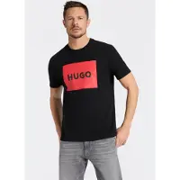 HUGO per uomo. 50467952 Maglietta Dulive nera (XL), Nero, Casual, Cotone, Manica corta, Sostenibile
