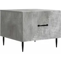 Syfax Tavolino da salotto con cassetto Grigio Cemento 49 x 50 x 40 cm