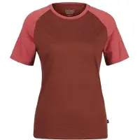Stoic Women's Merino155 LaholmSt. Raglan Shirt Maglia merino Donna (XS, rosso)