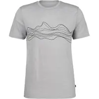 Stoic Merino155 LaholmSt. Print T-Shirt Lines Maglia merino Uomo (3XL, grigio)
