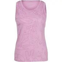Stoic Women's Merino155 LaholmSt. Print Tank Flowers Maglia merino Donna (3XL, fuchsia/lilla)