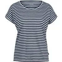 Stoic Women's Merino155 LaholmSt. Loose Shirt Striped Maglia merino Donna (M, grigio/blu)