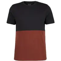 Stoic Merino155 LaholmSt. Colorblock T-Shirt Maglia merino Uomo (4XL, nero/rosso)