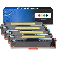 PrintAbout Toner compatibile HP 207X (W2210/11/12/13X) - 4 colori Alta capacità Multipack