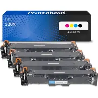 PrintAbout Toner compatibile HP 220X (W2200/01/02/03X) - 4 colori Alta capacità Multipack