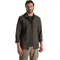 Craghoppers Nosilife Pro Langarm Hemd V Camicia Uomo (XXL, nero)