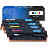 PrintAbout Toner compatibile HP 201X (CF400X) - 4 colori Alta capacità Multipack