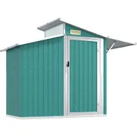 Syfax Capanno da Giardino Verde 207x130x208,5 cm Acciaio Zincato