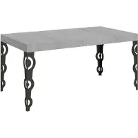 Itamoby Tavolo allungabile 90x130/234 cm Karamay Premium Cemento telaio Antracite