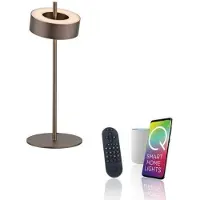 Q-SMART-HOME Paul Neuhaus Lampada LED da tavolo Q-Rotate marrone scuro 40 cm