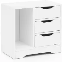 Wohnling Consolle WL5.708 49x50x30 cm Bianco opaco 3 cassetti 1