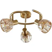 LINDBY Plafoniera Kosta, 47 cm, a 3 luci, color ottone
