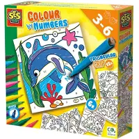 SES Creative Kit Di Pittura Colour By Numbers Triangular Pens