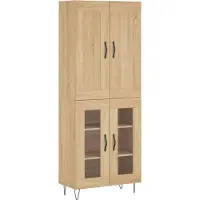 Syfax Credenza Rovere Sonoma 69,5x34x180 cm in Legno Multistrato