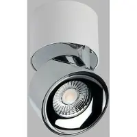 LED2 Apparecchio orientabile e inclinabile a soffitto KLIP ON CRI90, variante: 11 W, 3000 K, base bianca, riflettore cromato