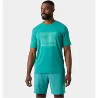 Helly Hansen per uomo. 34419 T-shirt verde con grafica HP Race (XL), Casual, Manica corta, Polister riciclato, Sostenibile
