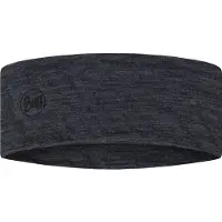 Buff Merino Lightweight Headband Fascia sportiva per la fronte (One Size, nero/grigio)