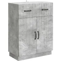 vidaXL Credenza grigio cemento 66 x 34,5 x 87 cm in materiale derivato dal legno