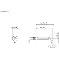 Dornbracht META Bec déverseur pour baignoire pour montage mural, 1/2, 13801660-99, 13801660-99