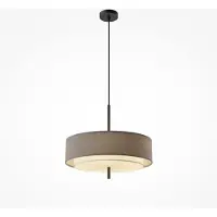 Maytoni lampada a sospensione Bergamo, grigio/nero, Ø 50 cm, lino