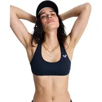 Roxy Women's SD Essentials Athletic Bralette Parte superiore bikini Donna (XXL, nero/blu)