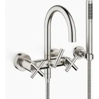 Dornbracht TARA Mitigeur bain-douche pour montage mural avec flexible de douche, inverseur bain/douche, saillie 240mm, 25133892-06, 25133892-06