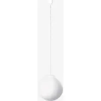 Lucis Apparecchio a sospensione senza tempo soffiato a mano Polaris ZK, Variante: Ø 400 x 2000 mm, 150 W, E27, bianco, vetro