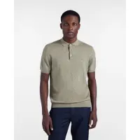 HARMONT & BLAINE per uomo. HRQ422030990 Polo in maglia effetto tweed verde (L), Casual, Cotone, Manica corta