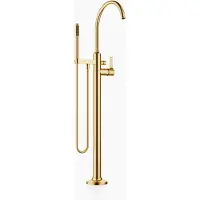 Dornbracht VAIA Mitigeur monocommandé pour bain, tube de trop-plein pour montage indépendant avec garniture de douche flexible, saillie 281mm, 25863809-28, 25863809-28