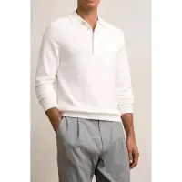 Reiss Ls Concealed Button Placket Ribbed Collar Polo White Taglia: XL | Polo Outlet | Uomo | Bianco